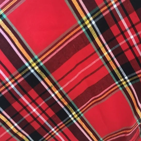 Brand new with tag Ruffleneck sleeveless poplin top Good Tidings plaid small - Picture 9 of 12